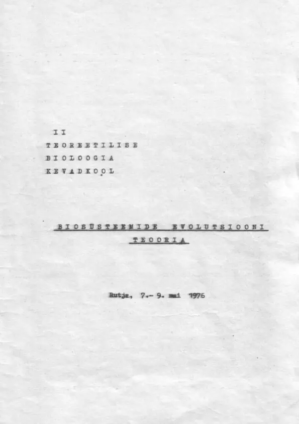Biosüsteemide evolutsiooni teooria