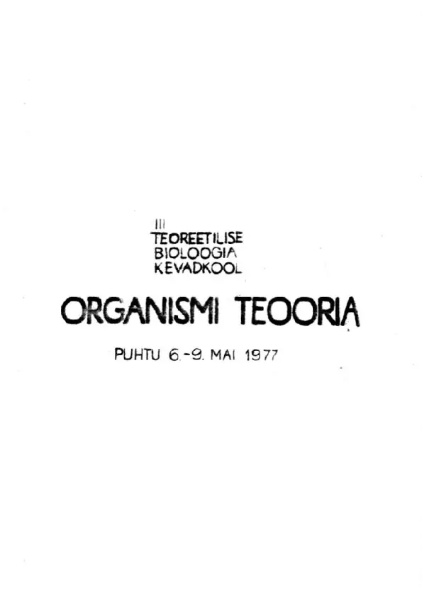Organismi teooria