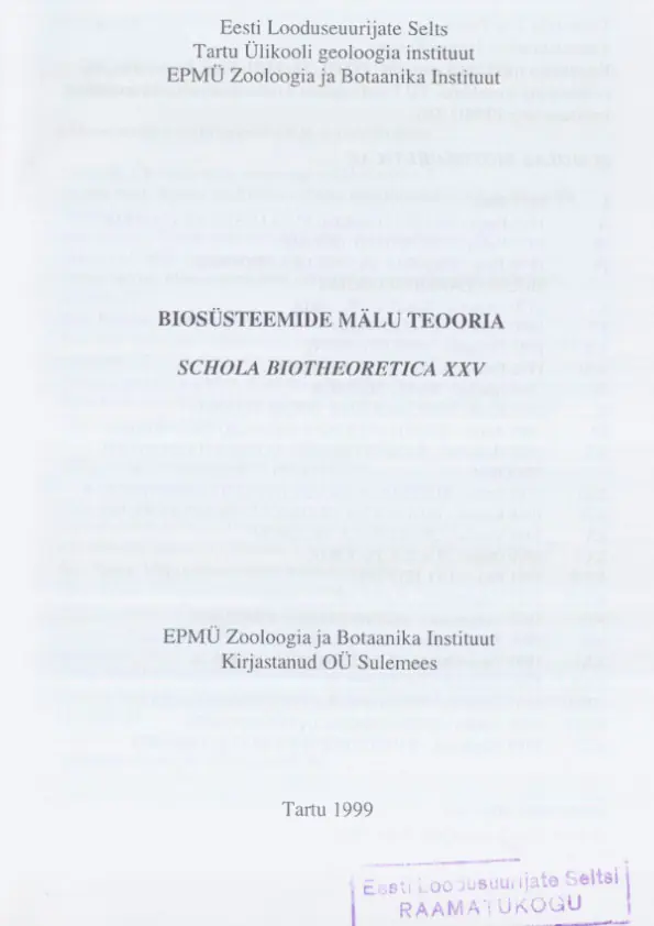 Biosüsteemide mälu teooria