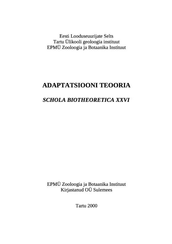 Adaptatsiooni teooria