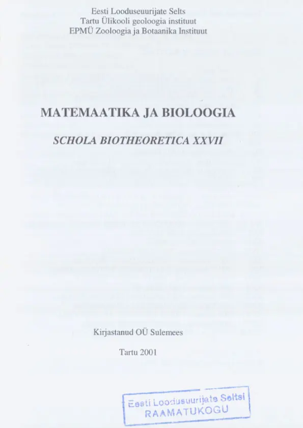 Matemaatika ja bioloogia